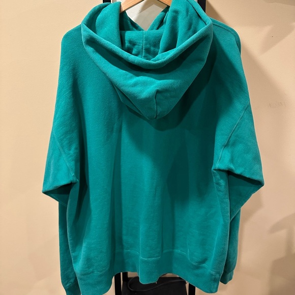 Saint Michael Red Ribbon Logo Pullover Green Hoodie - Picture 2 of 11